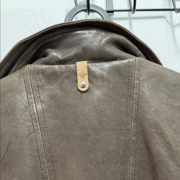 Mackage Dark Brown Leather Moto Jacket - Picture 9 of 10